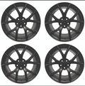Ford Racing 15-20 Mustang19x10.5in & 19x11in Wheel Kit w/TPMS - Matte Black M-1007K-DC19XMB