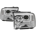 Spyder 05-07 Ford F250/350/450 SD Ver 2 Proj Headlights - Light Bar DRL - Black PRO-YD-FS05V2-LB-C 5084682