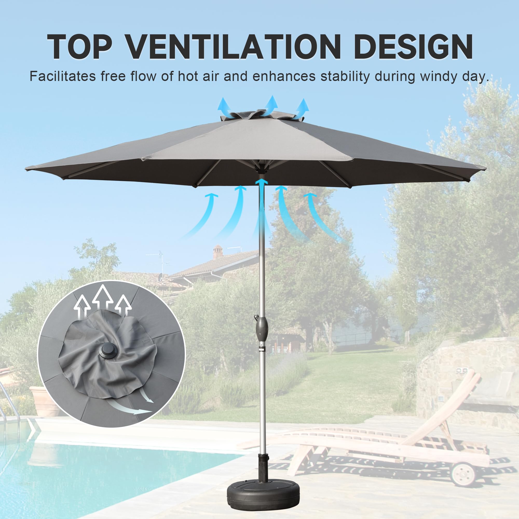 9FT Patio Umbrella
