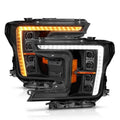ANZO 18-20 Ford F-150 (w/Factory Halogen) Z-Series Full LED Proj Headlights Init/SeqSig - Pair 111589X