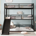 Metal Triple Bunk Bed with Slide