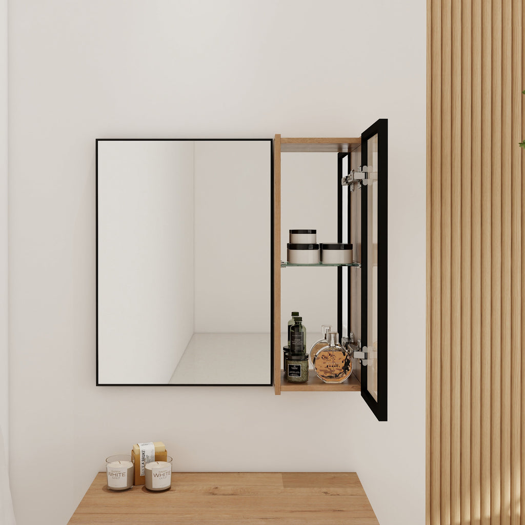 10" Bathroom Wall Mirror Cabinet with Acrylic Door