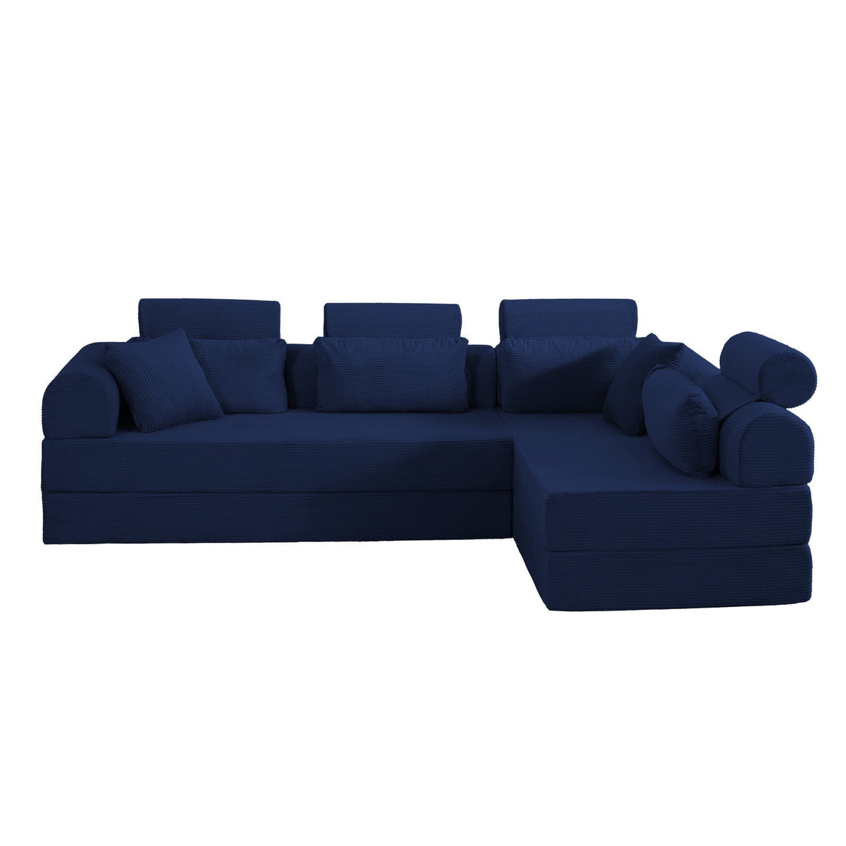 L Shape Modular Sectional Sofa - Blue