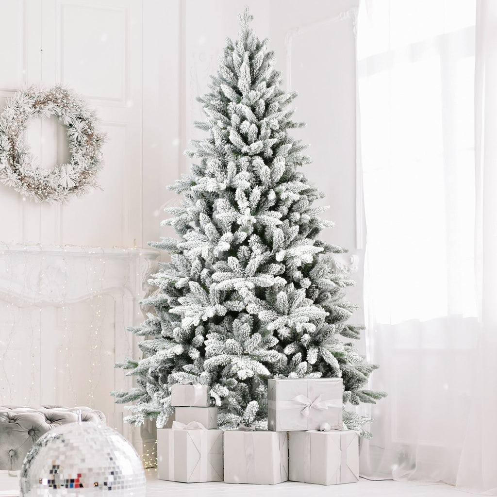 6ft Flocked Christmas Tree with 1100 Tips