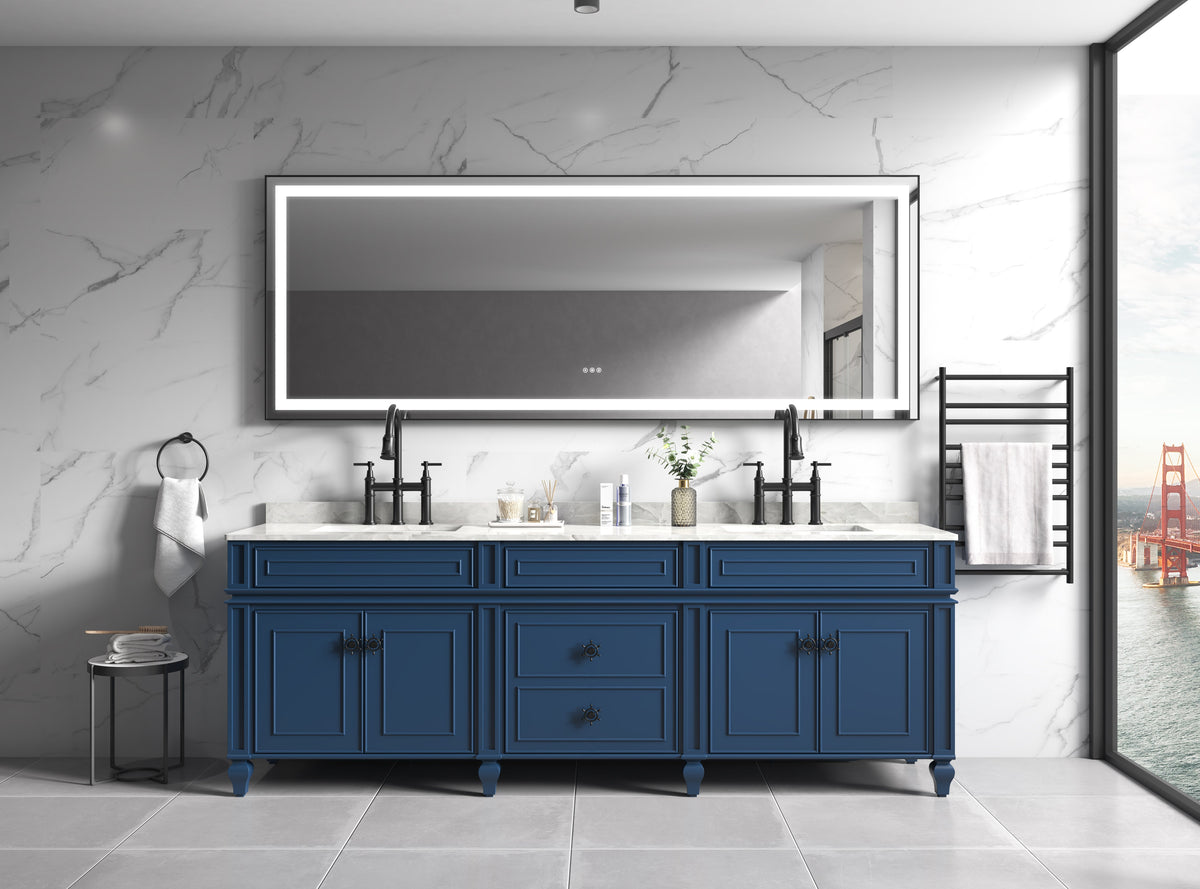118" x 36" LED Bathroom Mirror with Aluminum Frame