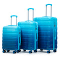 3-Piece Luggage Set - Gradient Color Spinner Wheels