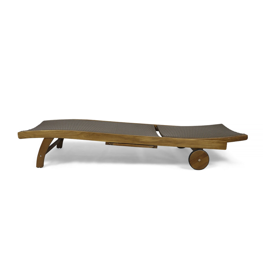 Banzai Chaise Lounge With Pull-Out Tray Set Of 2