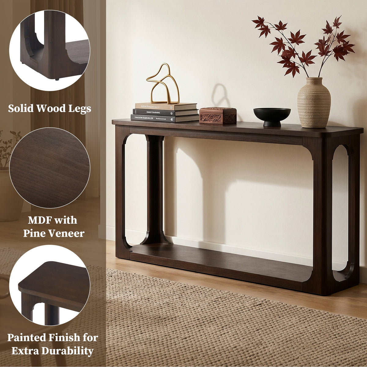 55" Sleek Minimalist Console Table