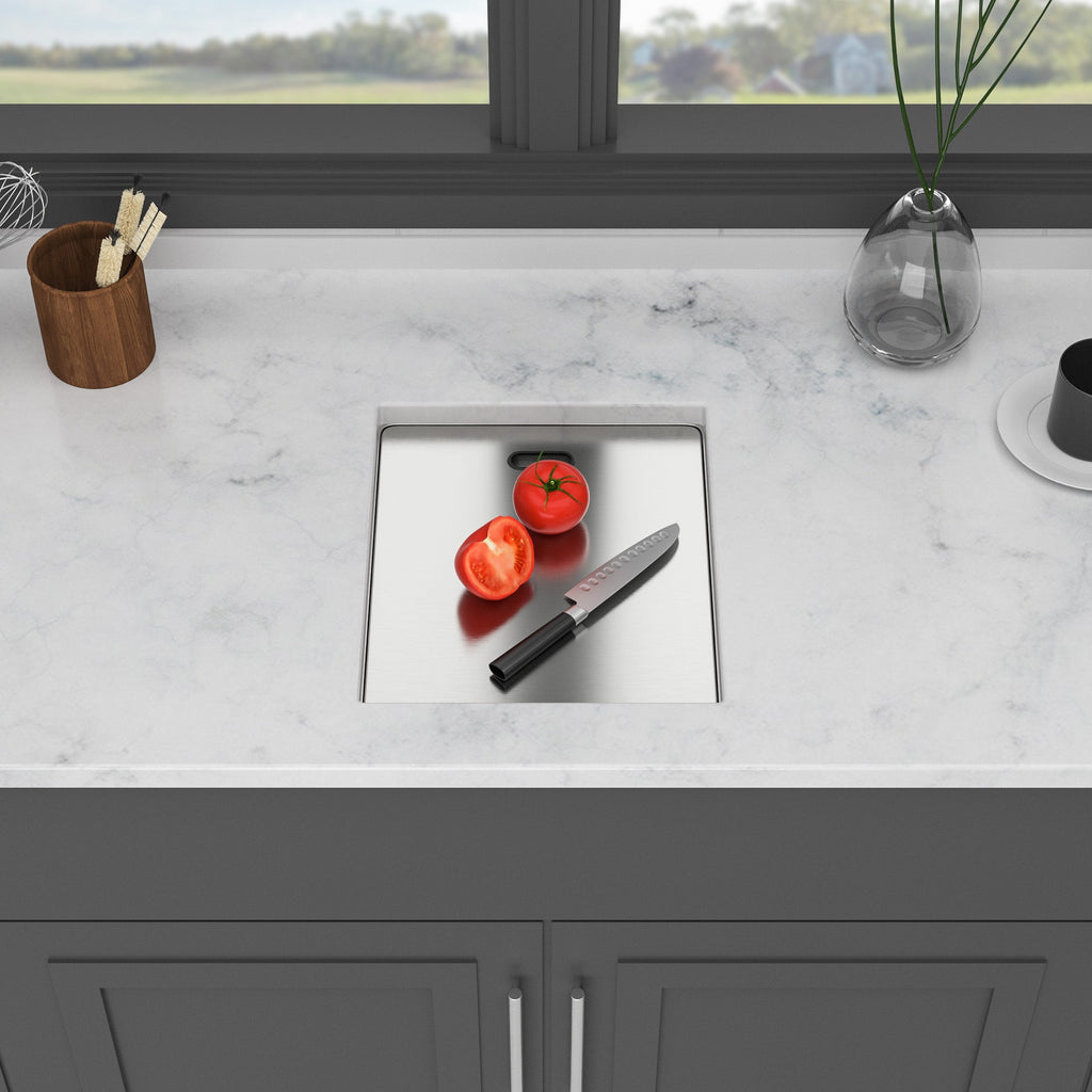 15" Undermount Bar Sink With Folding Faucet