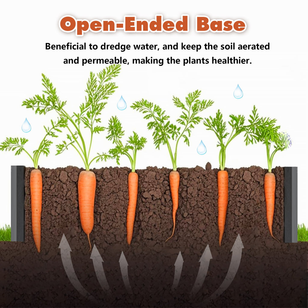 Galvanized Raised Garden Beds Outdoor - 8x4x1 ft Planter Box