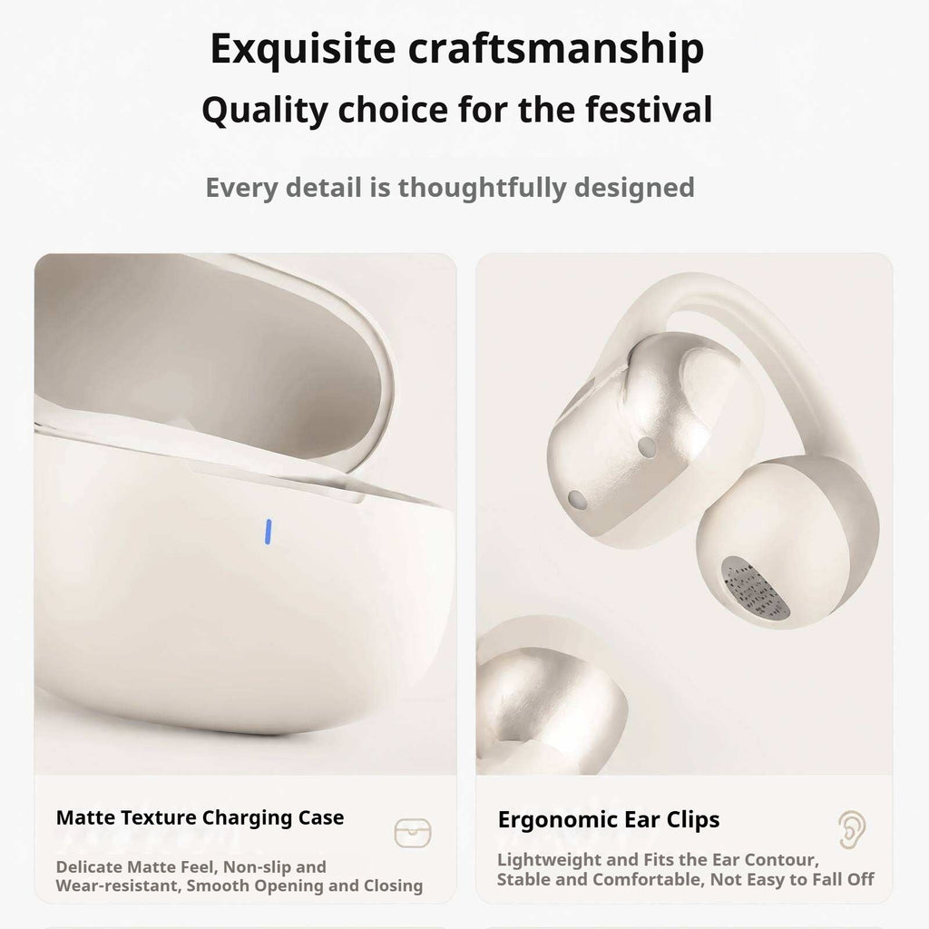 KP-124 Best-selling Wireless Bluetooth Ear-clip Headphones Open-ear Design Long Battery Life High Sound Quality In Stock Now