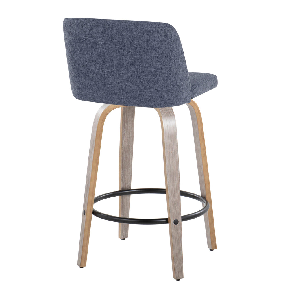 26" Contemporary Fixed-Height Counter Stool with Swivel