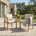 Kaja Outdoor Acacia Wood Dining Chair, Teak Finish