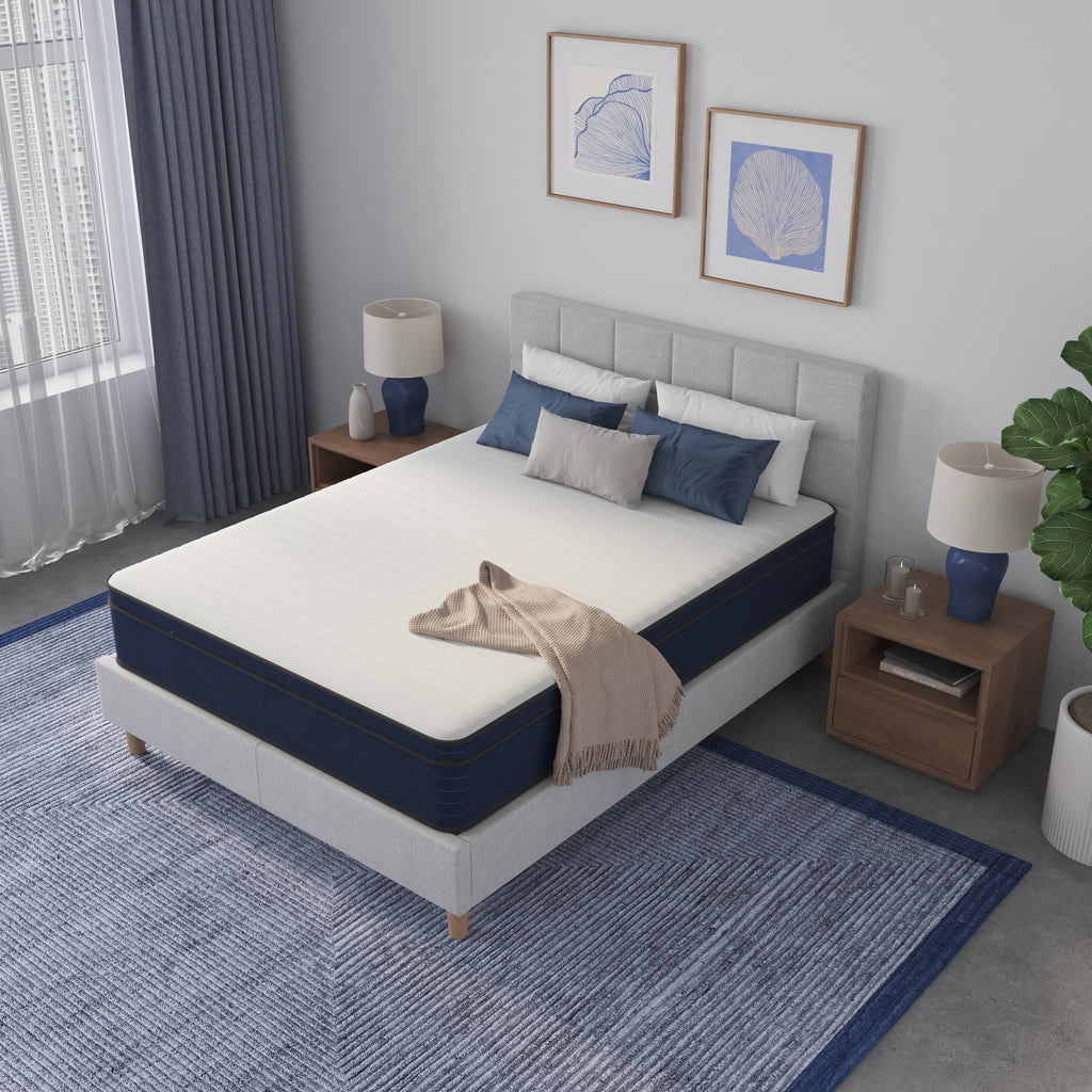12 Inch King Size Medium Firm Euro Top Hybrid Mattress