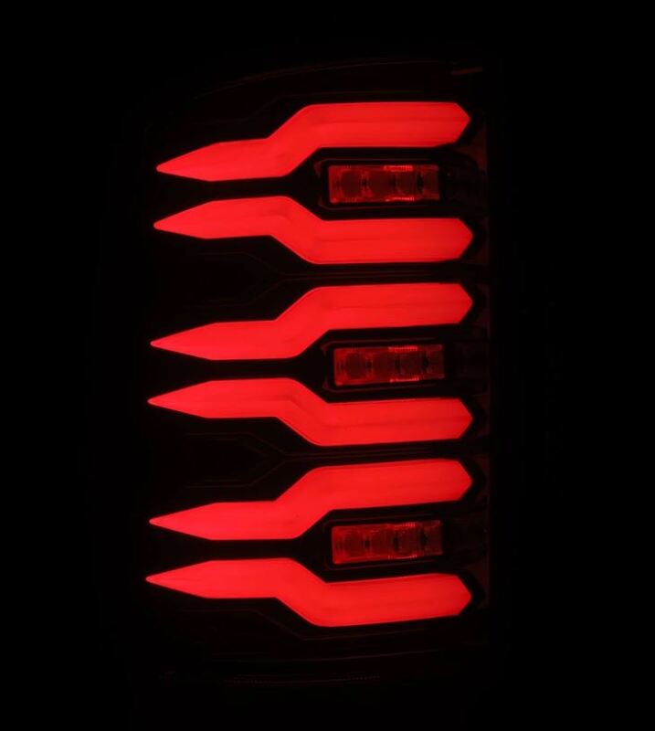 AlphaRex 07-13 GMC Sierra 1500/07-14 2500/3500HD (No Clsc/Dually) Luxx-Series LED Tail Lghts Blk Red 630080 *Discontinued