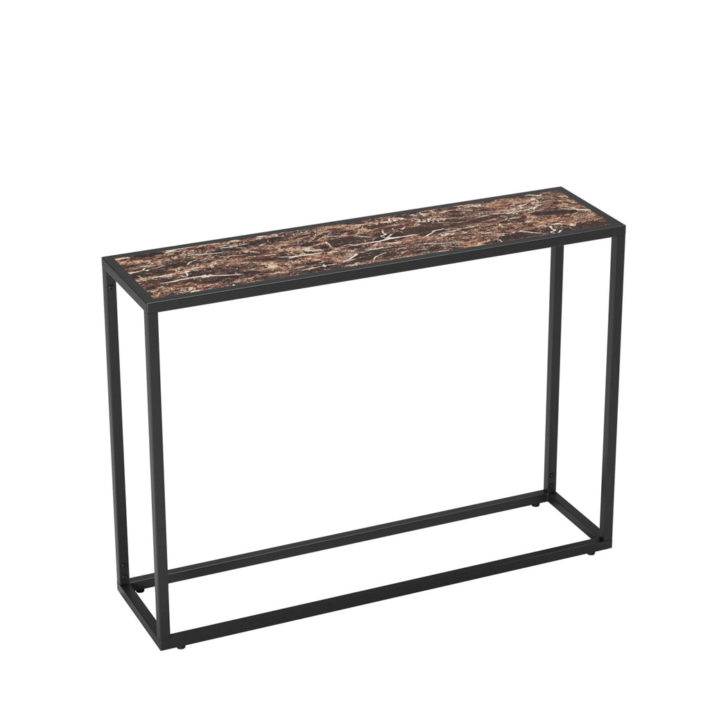 Narrow Console Table - High-End Edge Wrapped Foyer Table