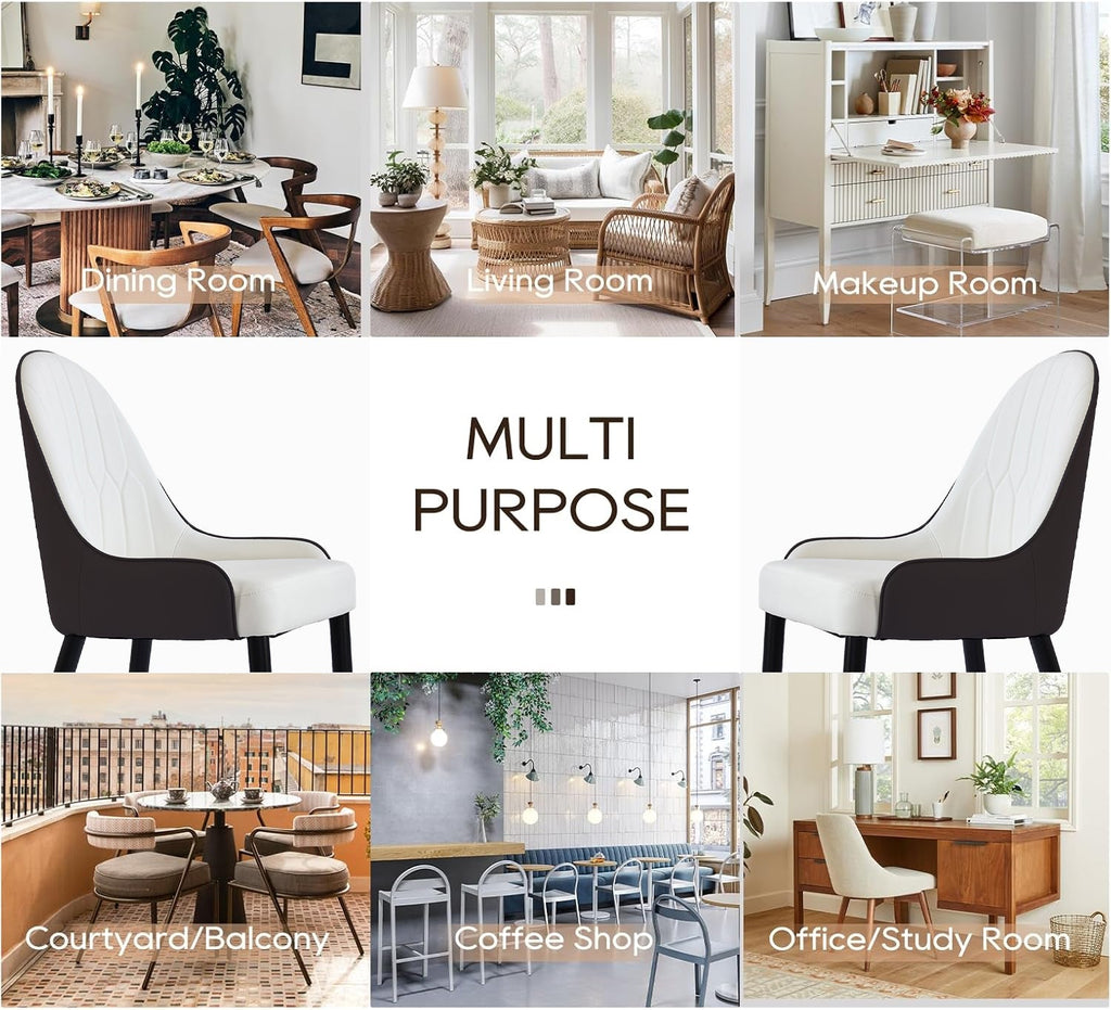 Modern PU Sponge-Filled Dining Chair Set