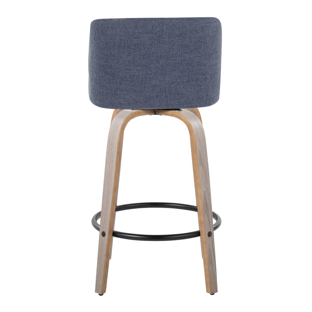 26" Contemporary Fixed-Height Counter Stool with Swivel
