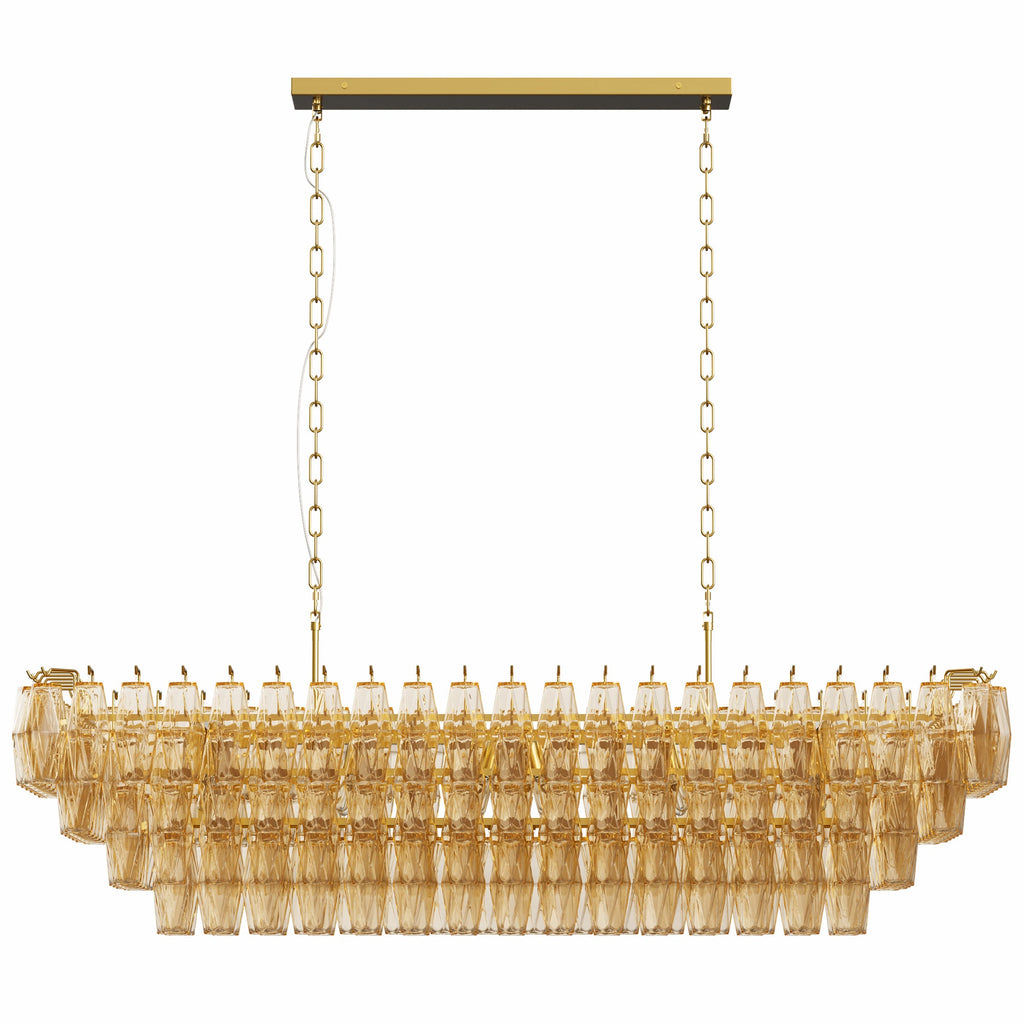 Modern Chandeliers for Dining Room, 54" Large Rectangle