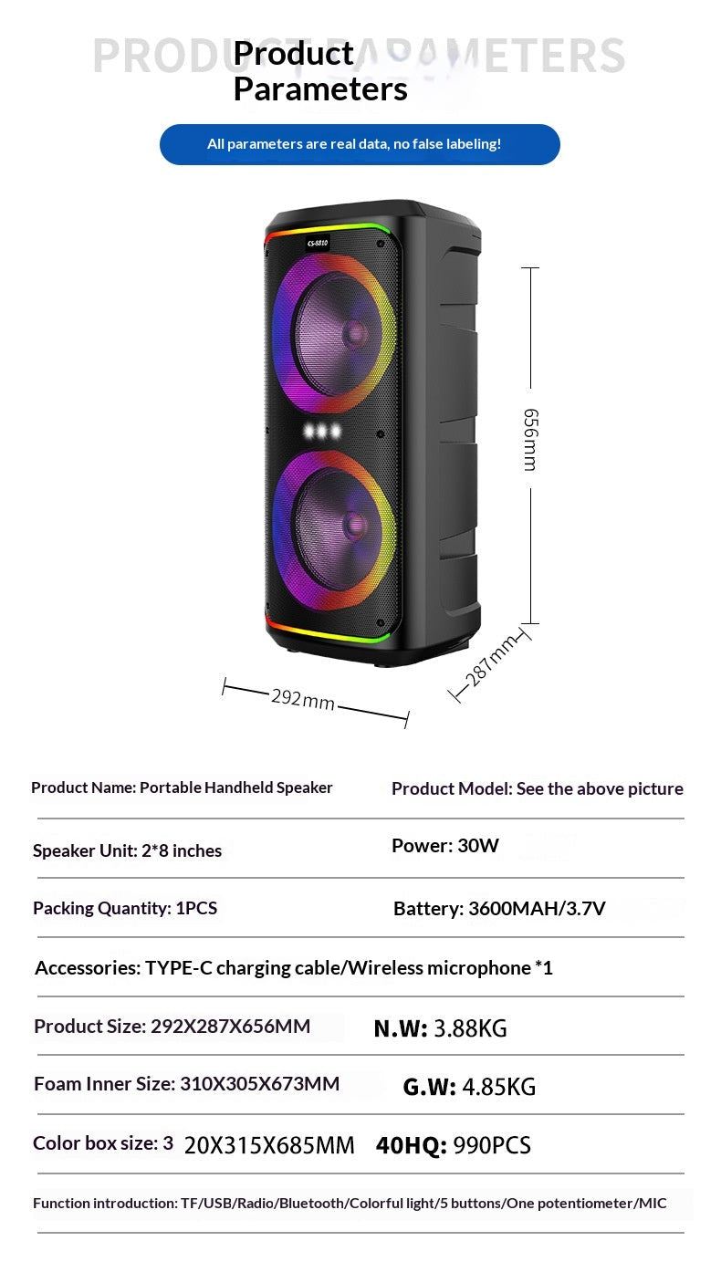 Wireless Bluetooth Speaker With Microphone