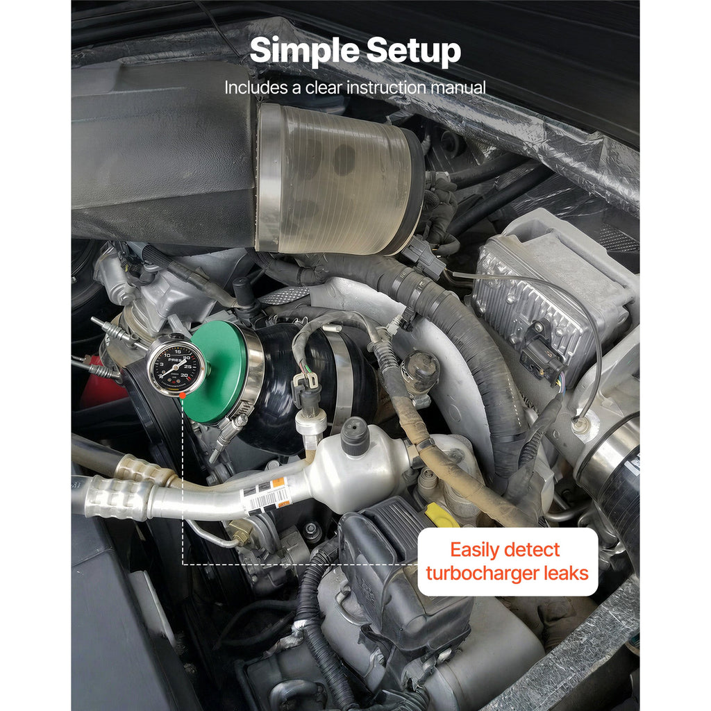 Turbo Boost Leak Tester with 4" & 3" Aluminum End Cap