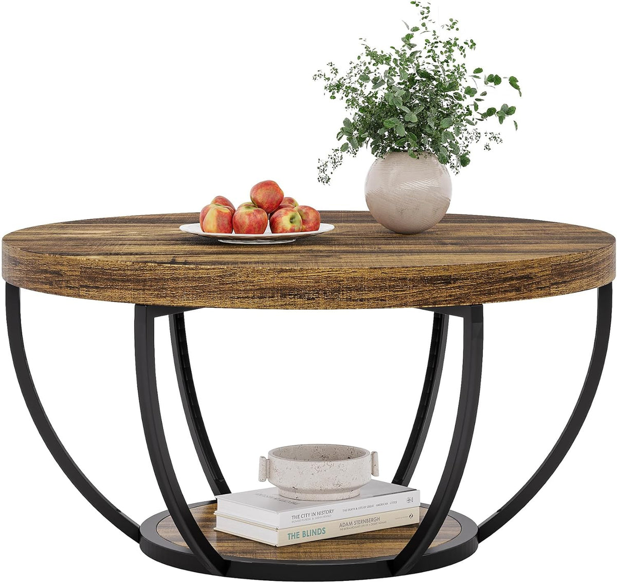 Round Coffee Table - 31.7" Rustic