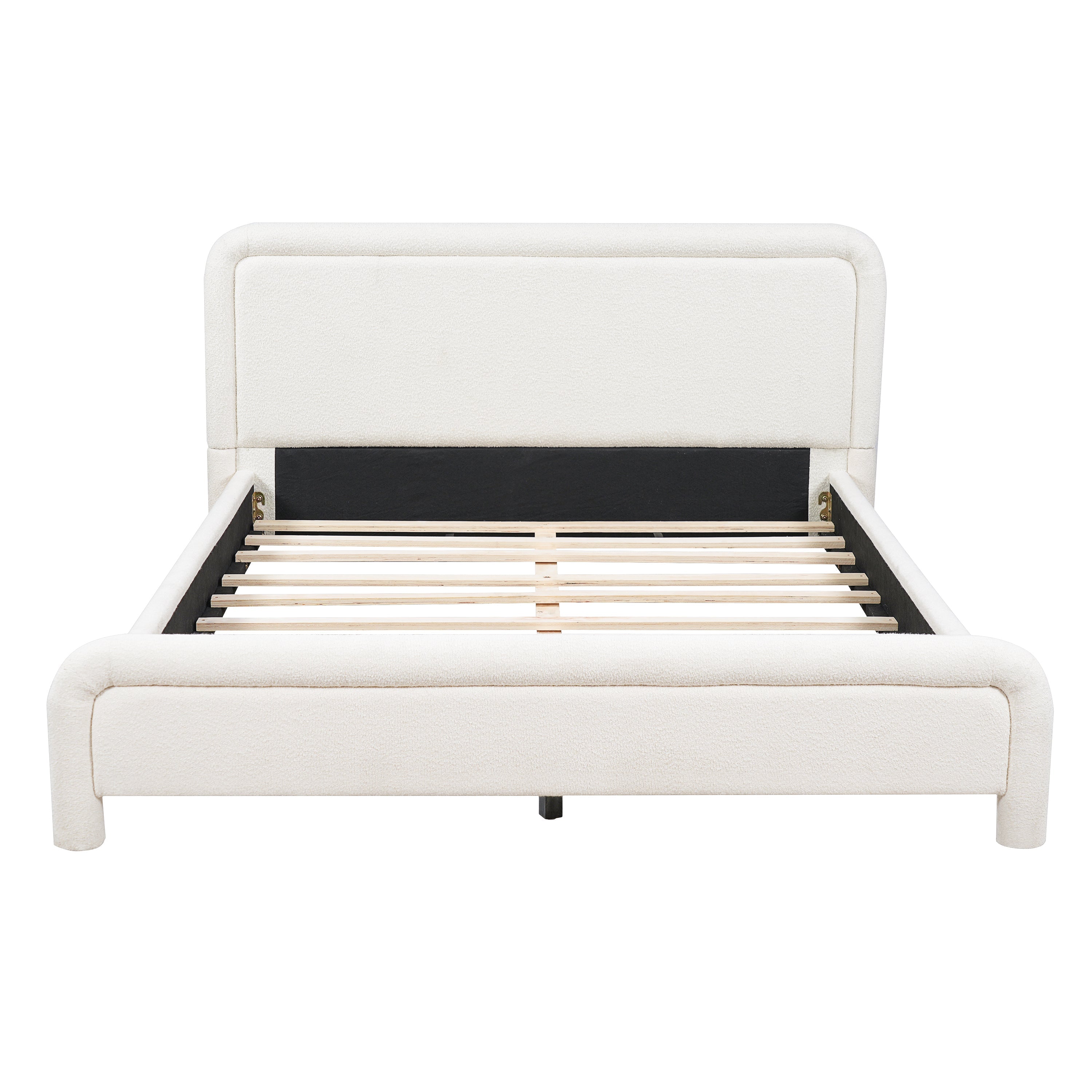Queen Size Upholstered Platform Bed Frame