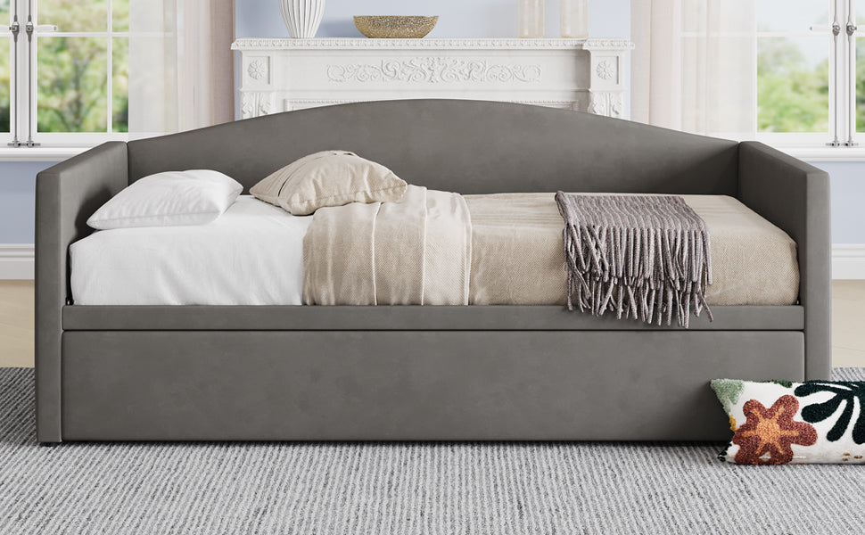Twin Size Daybed with Extended Pop Up Trundle