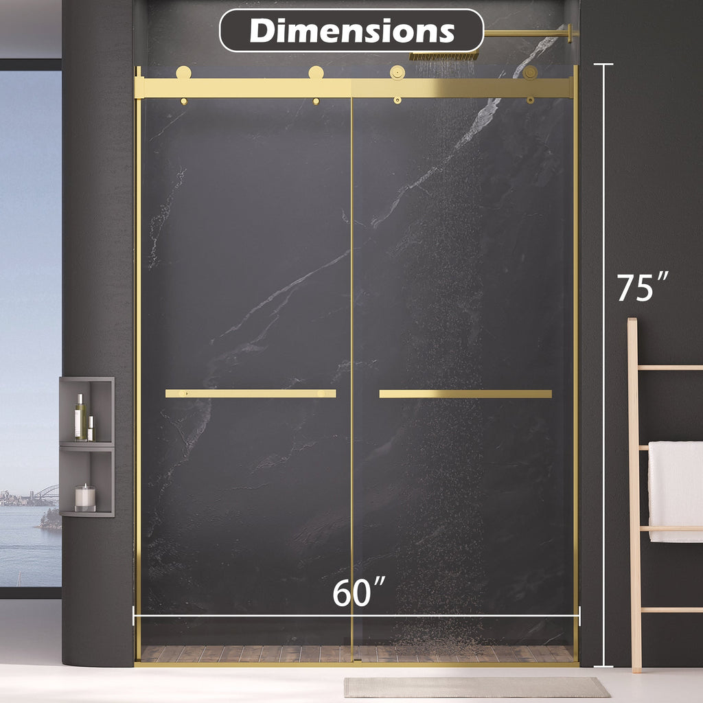 Dual Sliding Frameless Shower Door