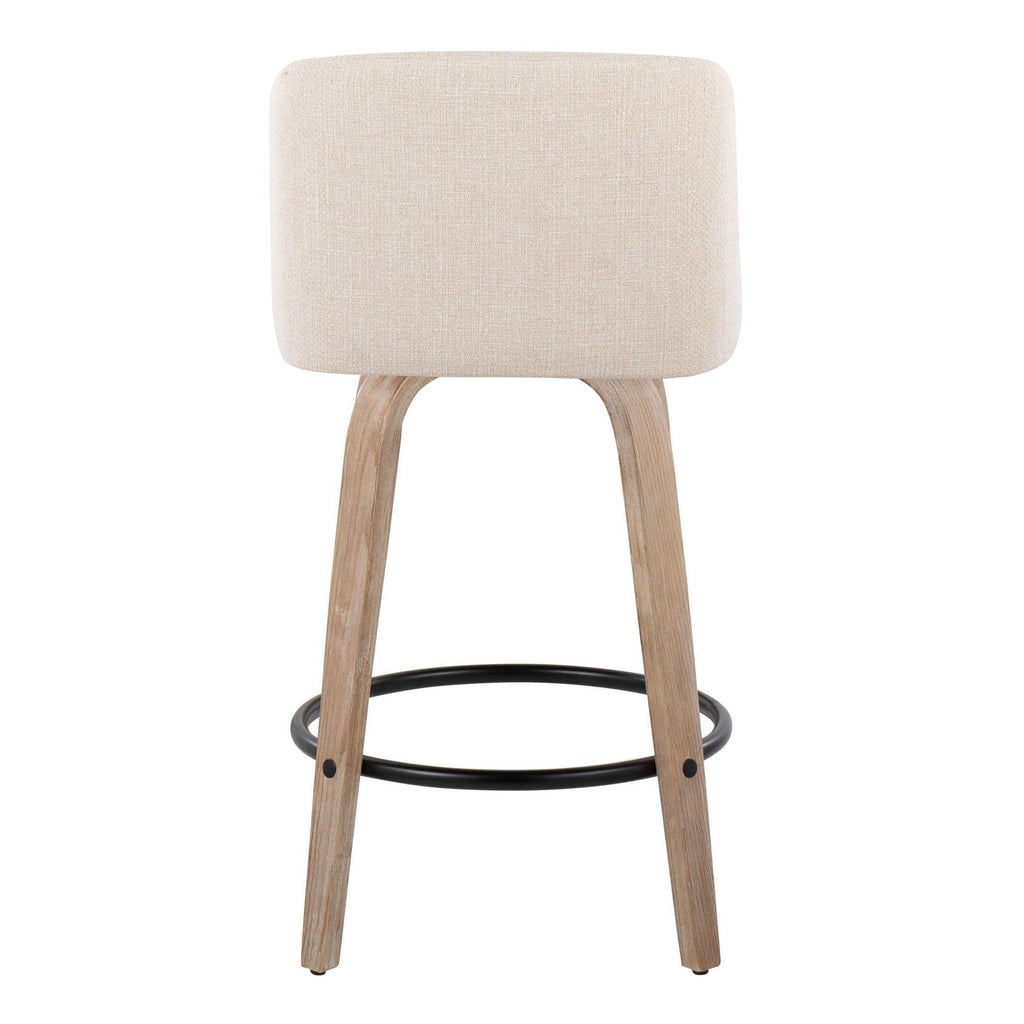 Mid-Century Modern Fixed Height Counter Stool