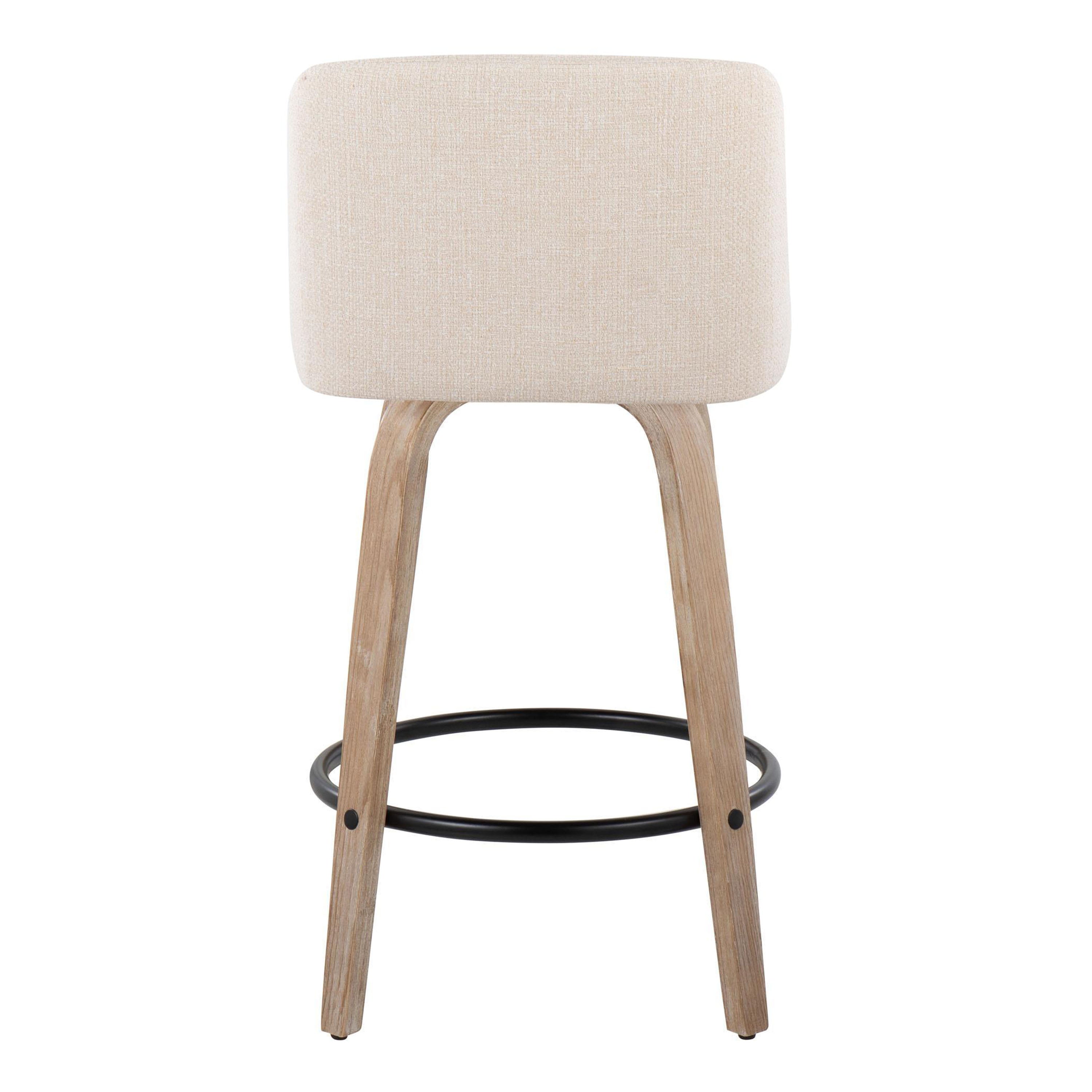 Mid-Century Modern Fixed Height Counter Stool