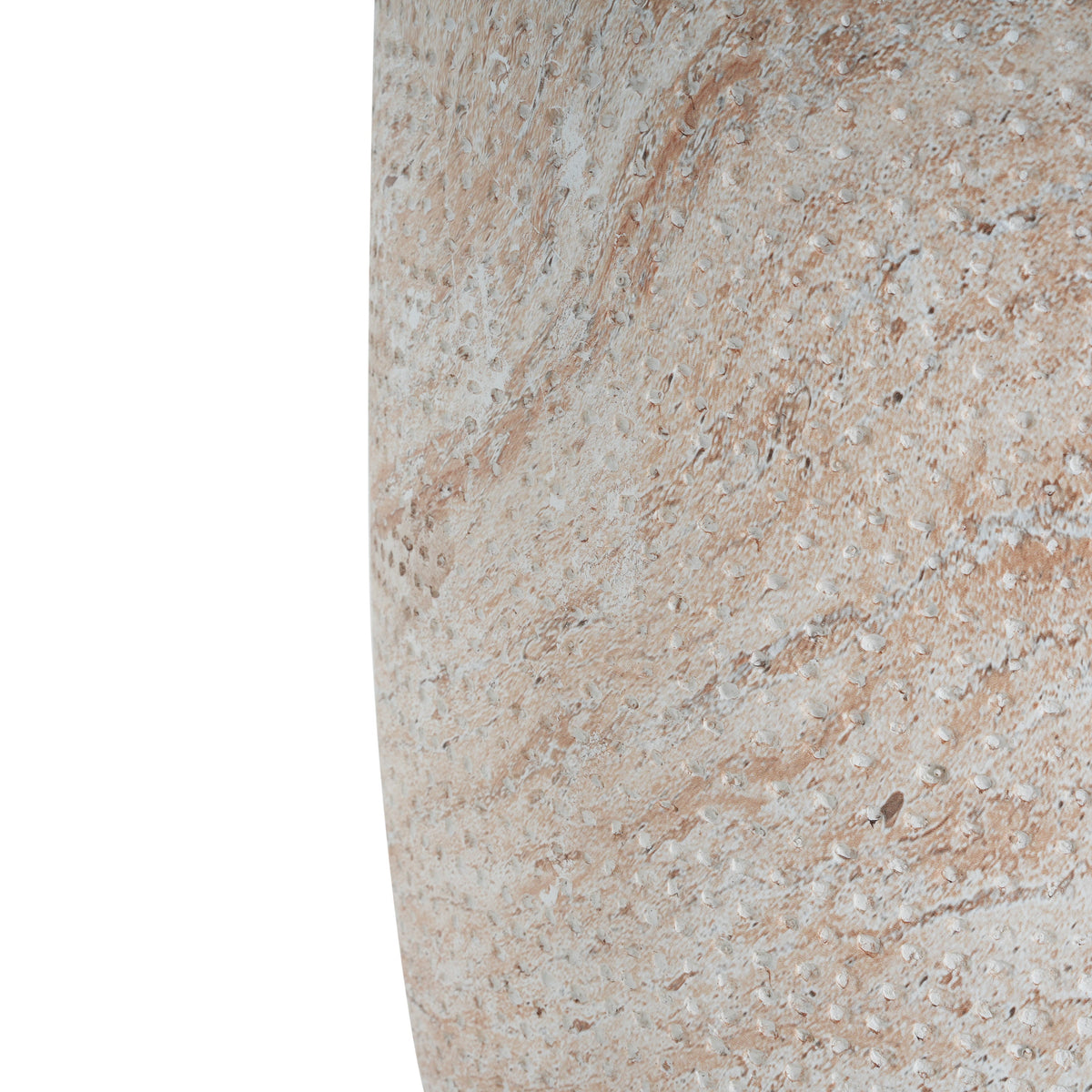 Outdoor/Indoor Lightweight Concrete Side Table - Travertine Finish