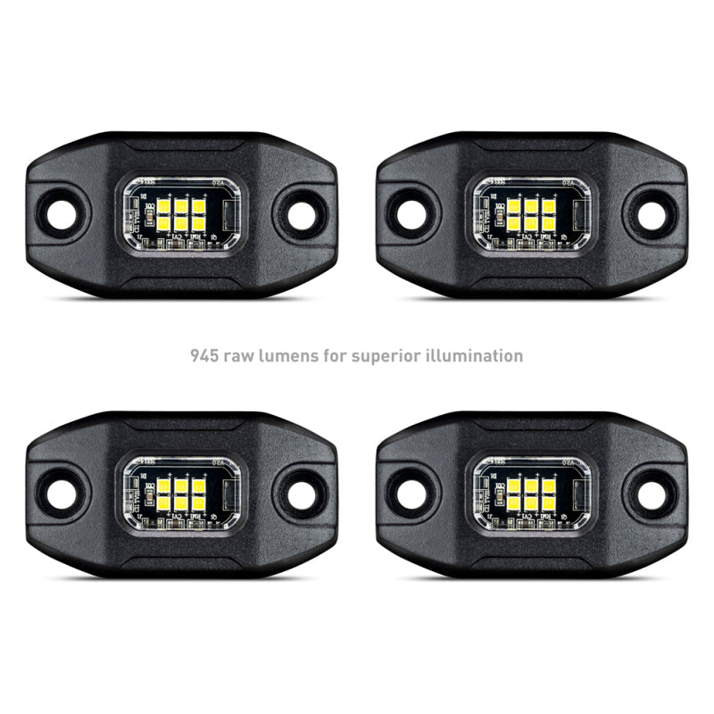 Borne Off-Road Rock Light (Kit of 4) Long Harness BNLT-RL-4T