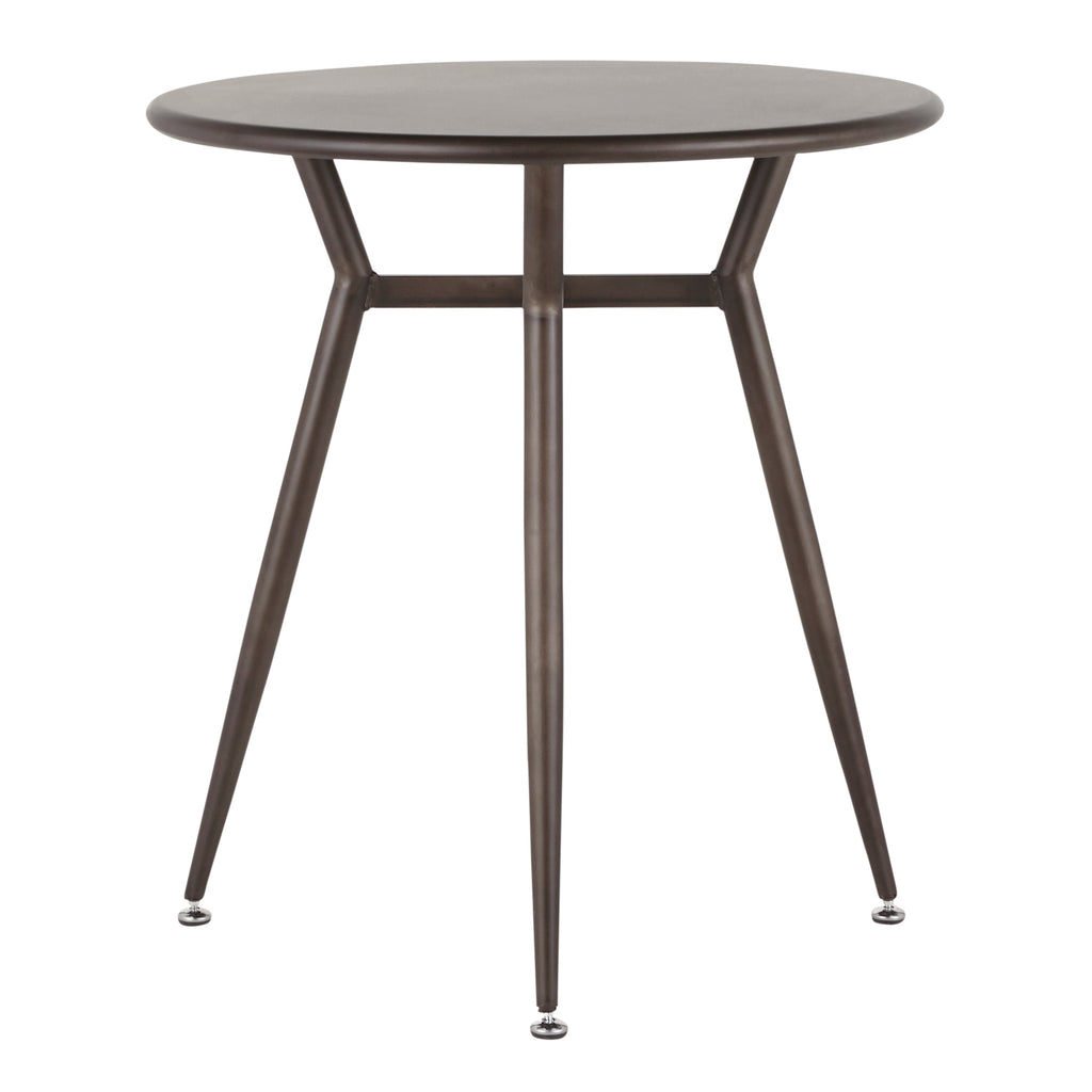 Round Dinette Table in Antique Metal