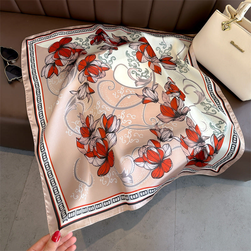Sun-protective Shawl Printed Square Scarf