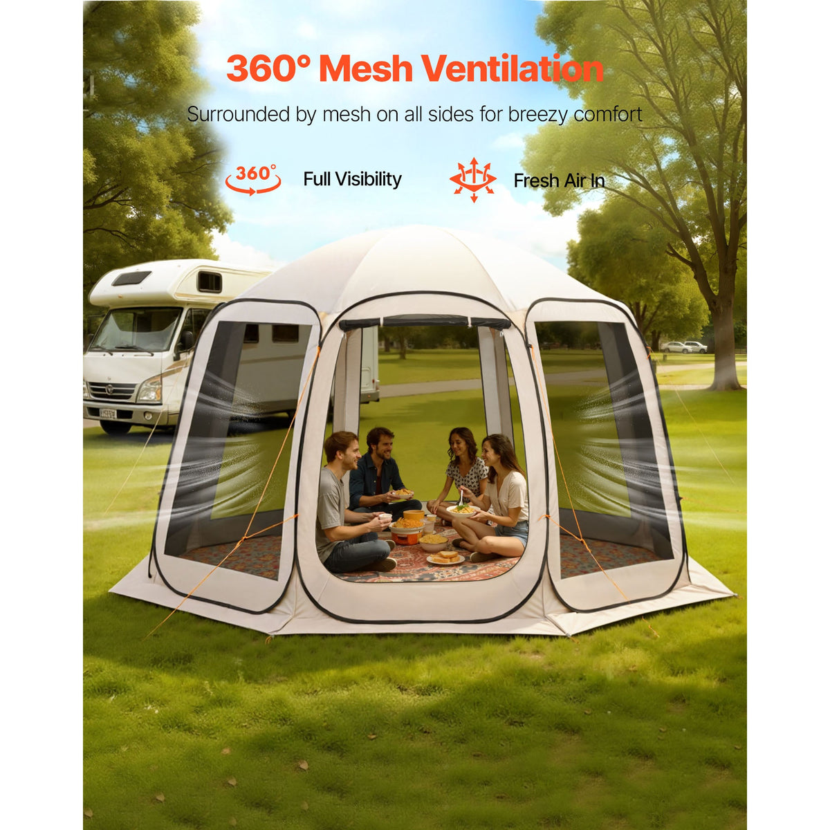 12 x 11 ft Screen House Tent