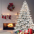 4ft Pre-Lit Flocked Artificial Christmas Tree