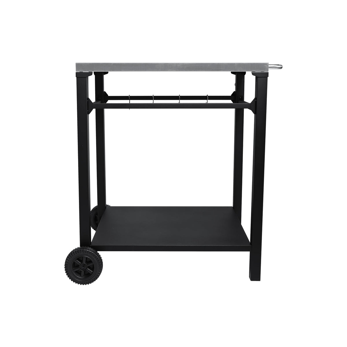 2-Tier Outdoor Grill Cart with Stainless Steel Top