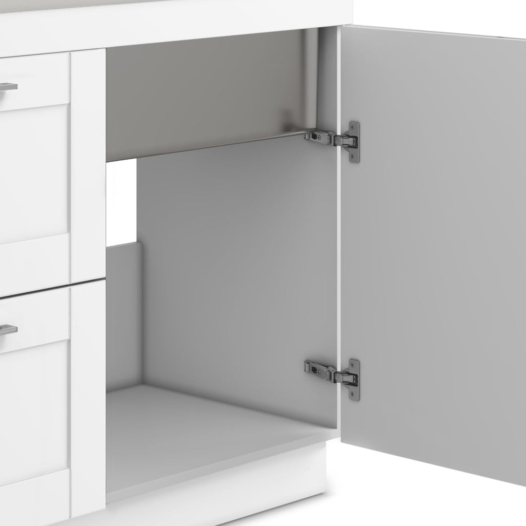 Modern Wide Shaker - 46" Laundry Cabinet with Faucet and Stainless Steel Sink