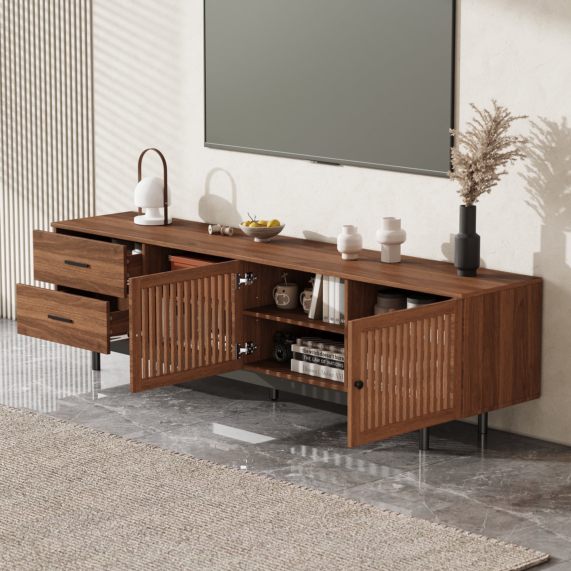 78 Inch Modern TV Stand for TVs up to 85"