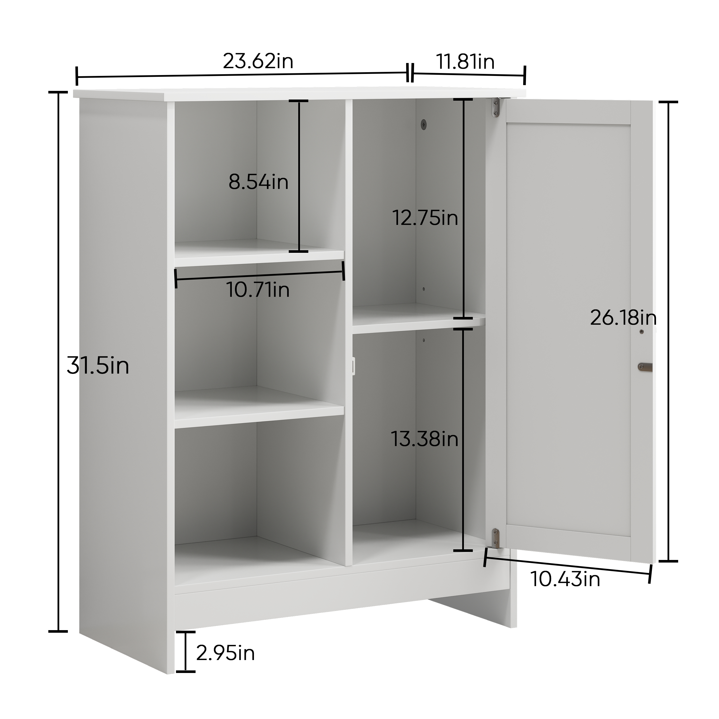 Bathroom Cabinet with Adjustable Shelves