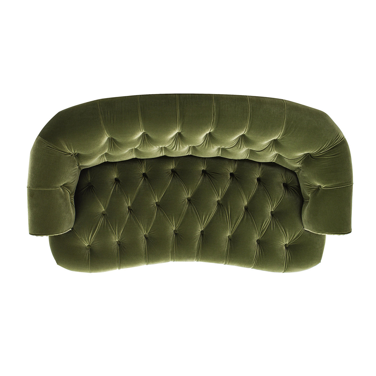 La Rosa Victorian Chesterfield Loveseat, Olive