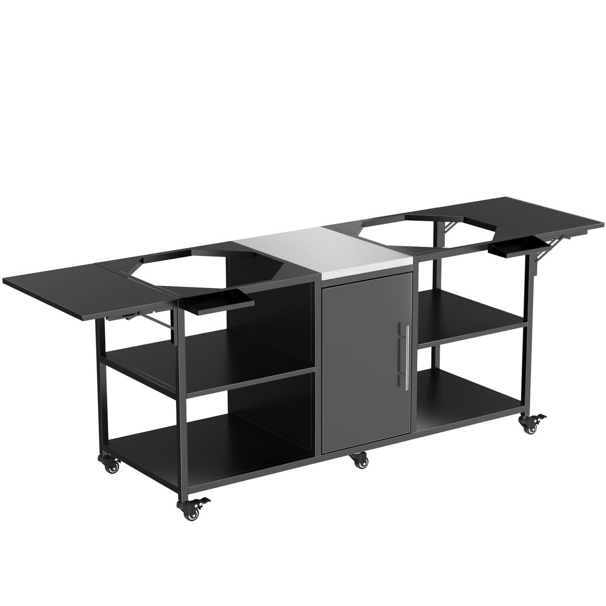 Outdoor Grill Cart for Two Big