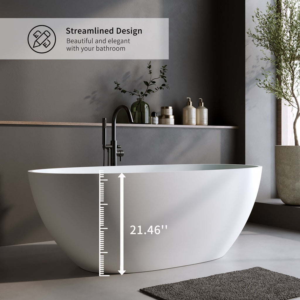 59" Solid Surface Matte Tub