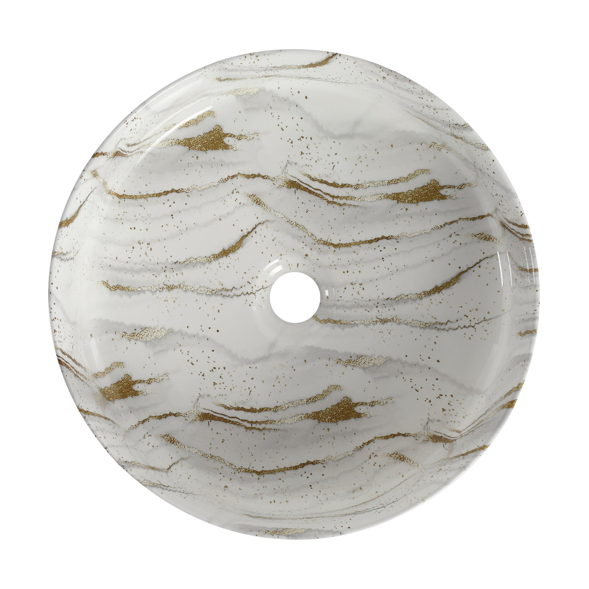 Ceramic Round Above Counter Bathroom Sink Art Basin