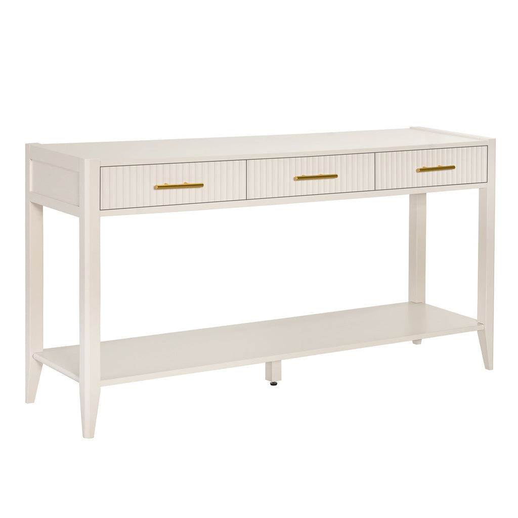 U_Style 60" Painted Console Table with 3 Drawers
