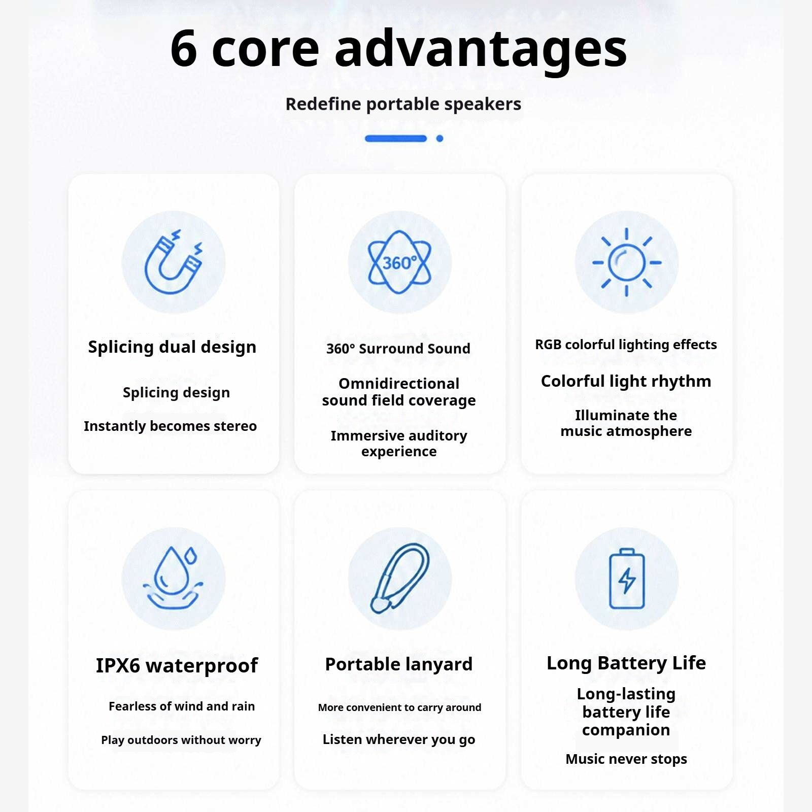KP-858 Best-selling Wireless Bluetooth Speaker Featuring A Modular Dual-unit Design Portable Handle High Power Output And RGB Lighting Ideal For Outdoor Gatherings Factory Stock Available
