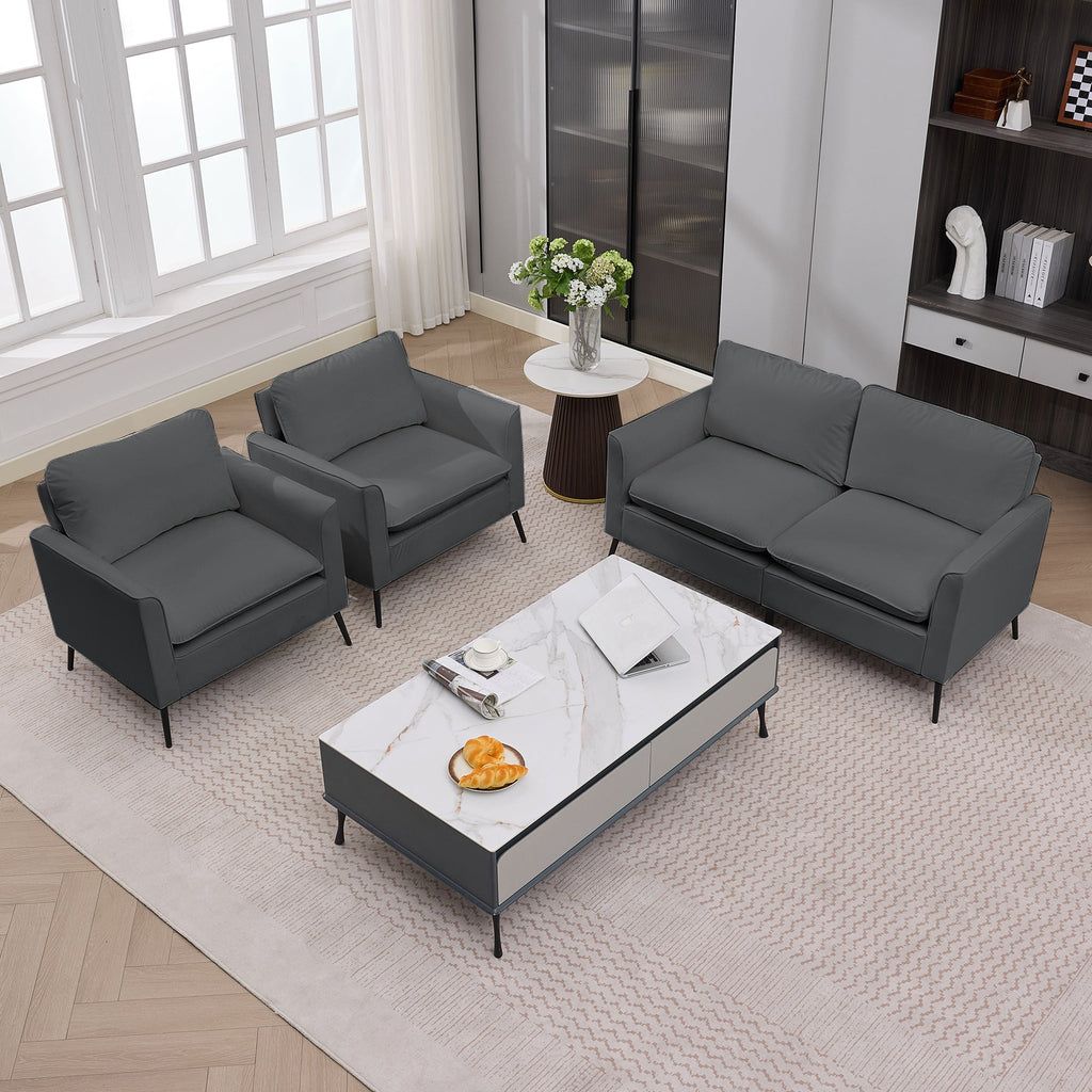 TS Cat Paw Leather Upholstered Loveseat