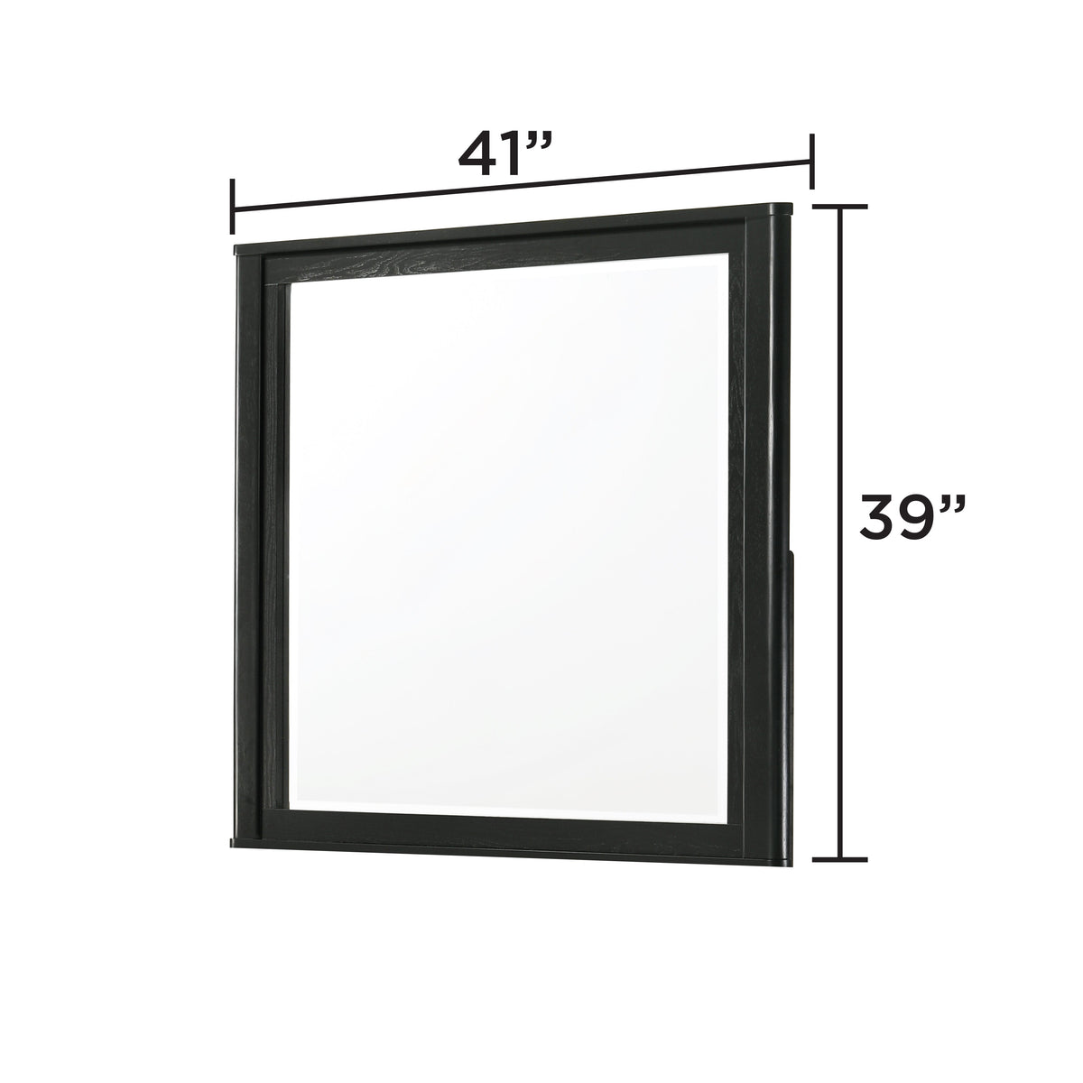 Opel Modern Beveled Bedroom Mirror with Deep Frame Profile