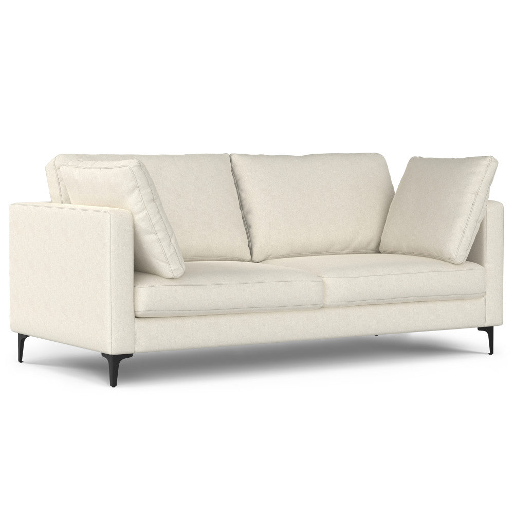 Ava 76 Inch Mid Century Sofa with Ottoman Set